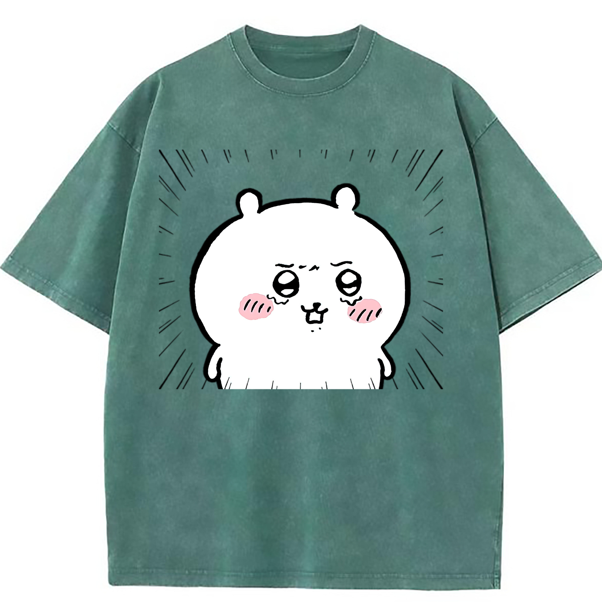 （画像用） ちいかわ ちいかわ Chii-kawa chiikawa 綿100% ヴィンテージ風 半袖Tシャツ（フロントプリント）